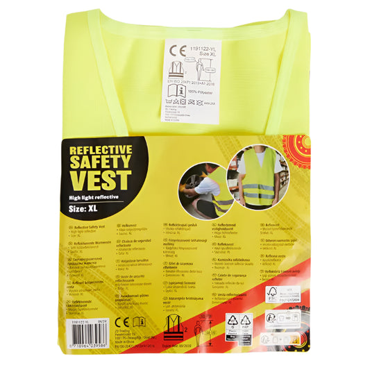 GILET DE SÉCURITÉ JAUNE FLUORESCENT