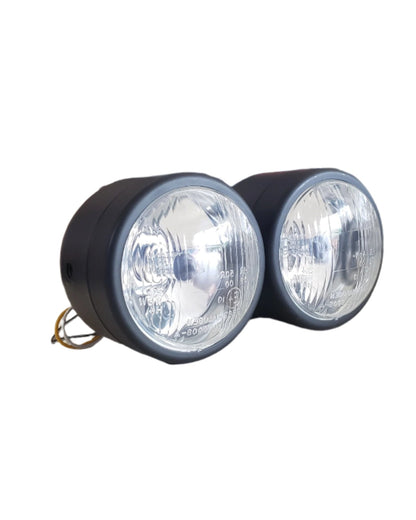 DOUBLE PHARE ROND MOTO